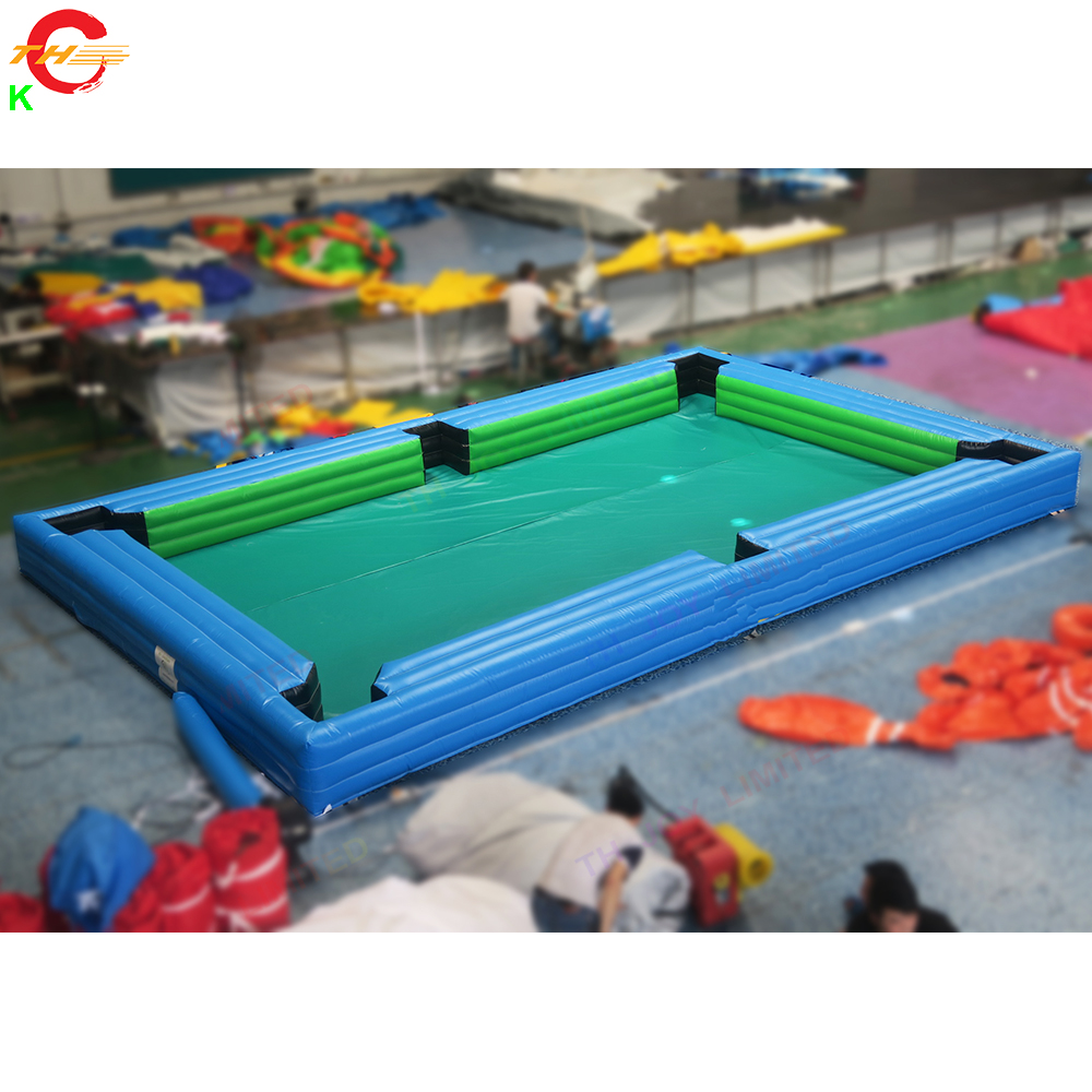 12x6m 39.4x19.7ft Outdoor Activities Indoor Giant Human Billiards Game Snooker Soccer Ball Inflatable Snookball Table Field for Carnival Rental