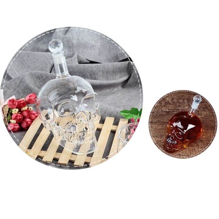 Crystal Skull Head S Cup Set 700ml Whiskey Wine Glass Bottle 75ml Glasses Cups Decanter Home Bar Vodka Drinking Mugs5275184