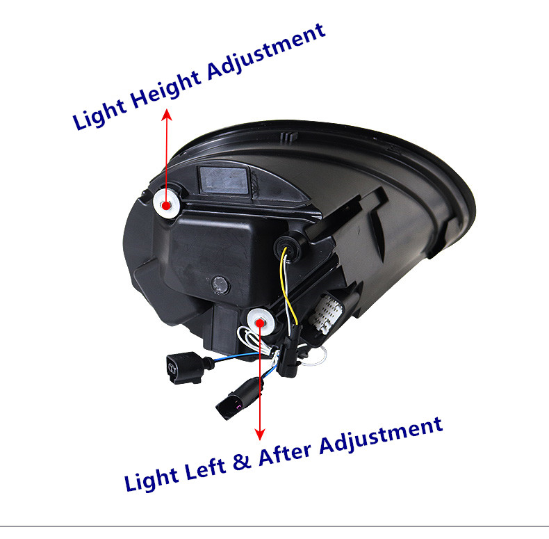Head Light for VW Beetle LED Daytime Running Headlight 2006-2012 Turn Signal High Beam Lamp Projector Lens