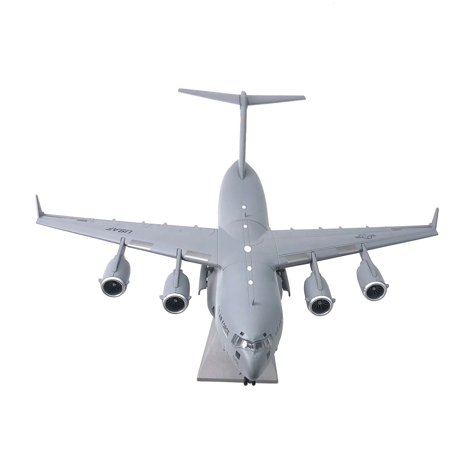 Diecast Alloy Aircraft 1 200 Aviation C-17 Transport Aircraft Model Plane Die Cast Model Kids Toy With Display Stand Light Mode 240115