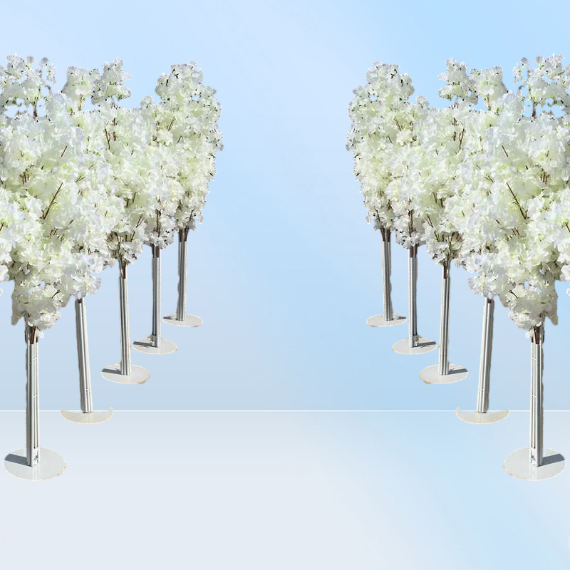 Wedding Decoration 5ft Tall 10 piecelot slik Artificial Cherry Blossom Tree Roman Column Road Leads For Wedding party Mall Opened4092988
