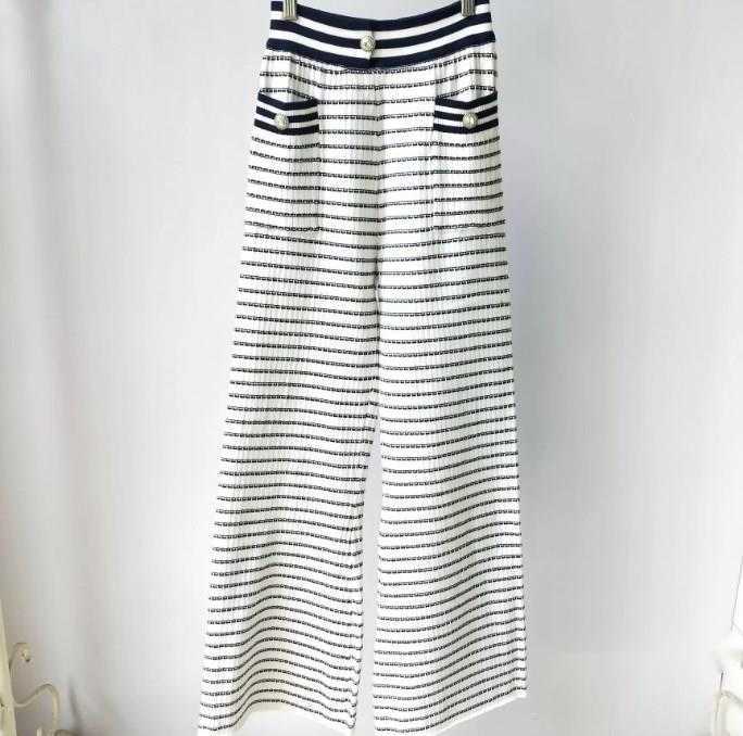 Autumn White Striped Embroidery Women's Two Pieces Sets Brand Same Style Two Piece Dress