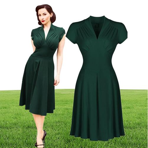 Women039s Vintage Style Vintage 1940s Shirtwaist Trumpet Evening Dress Dress Swing Skater Prom Dress