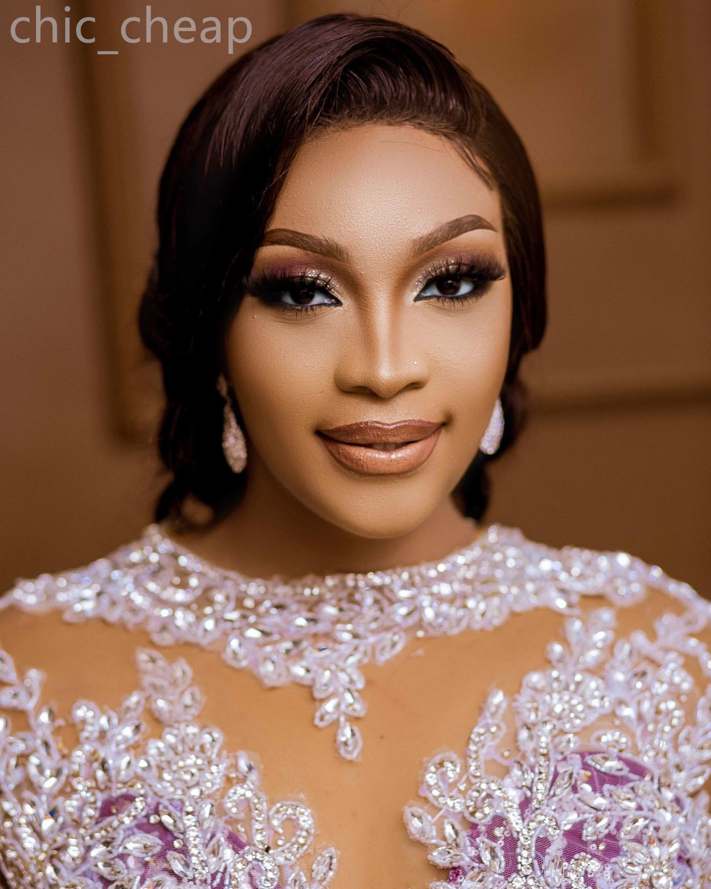 Ebi 2024 Aso Purple Mermaid Prom Dress Beaded Crystals Sequined Evening Formal Party Second Reception Birthday Engagement Gowns Dresses Robe De Soiree