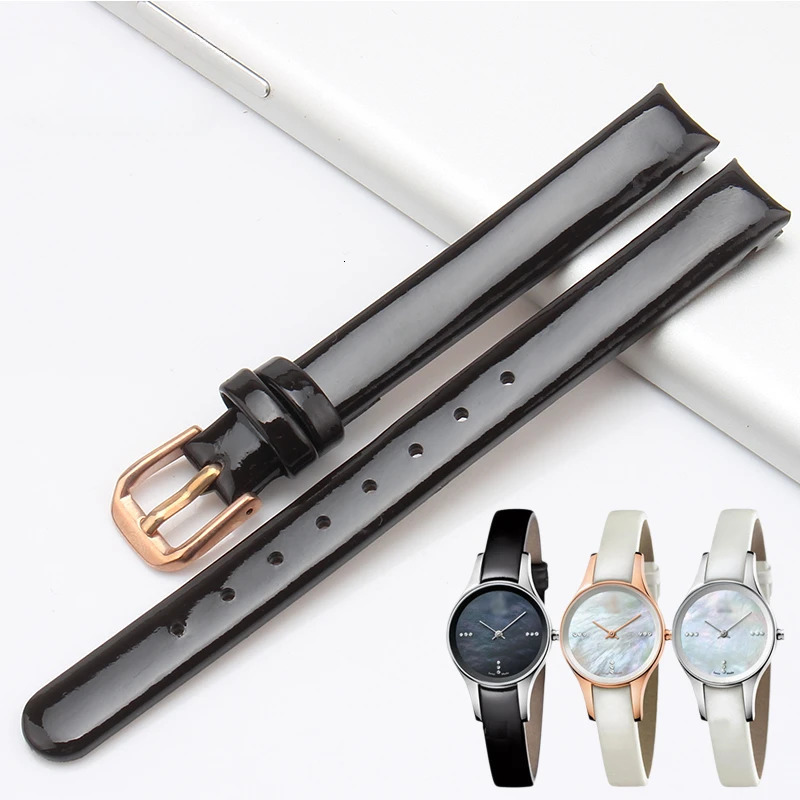 Original Replace Genuine Leather Women Watchband for CK K43231 K43232 K43236 Black White 10mm with Tool Cowhide Watch Strap 240116