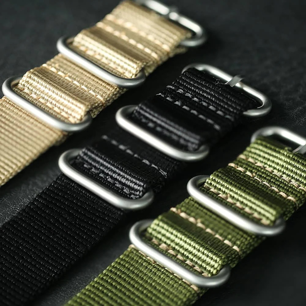 Boderry Field Watch Strap 22mm Band Universal Type Sports Nylon Pilot Military Bag Watchband Gift Men 240116