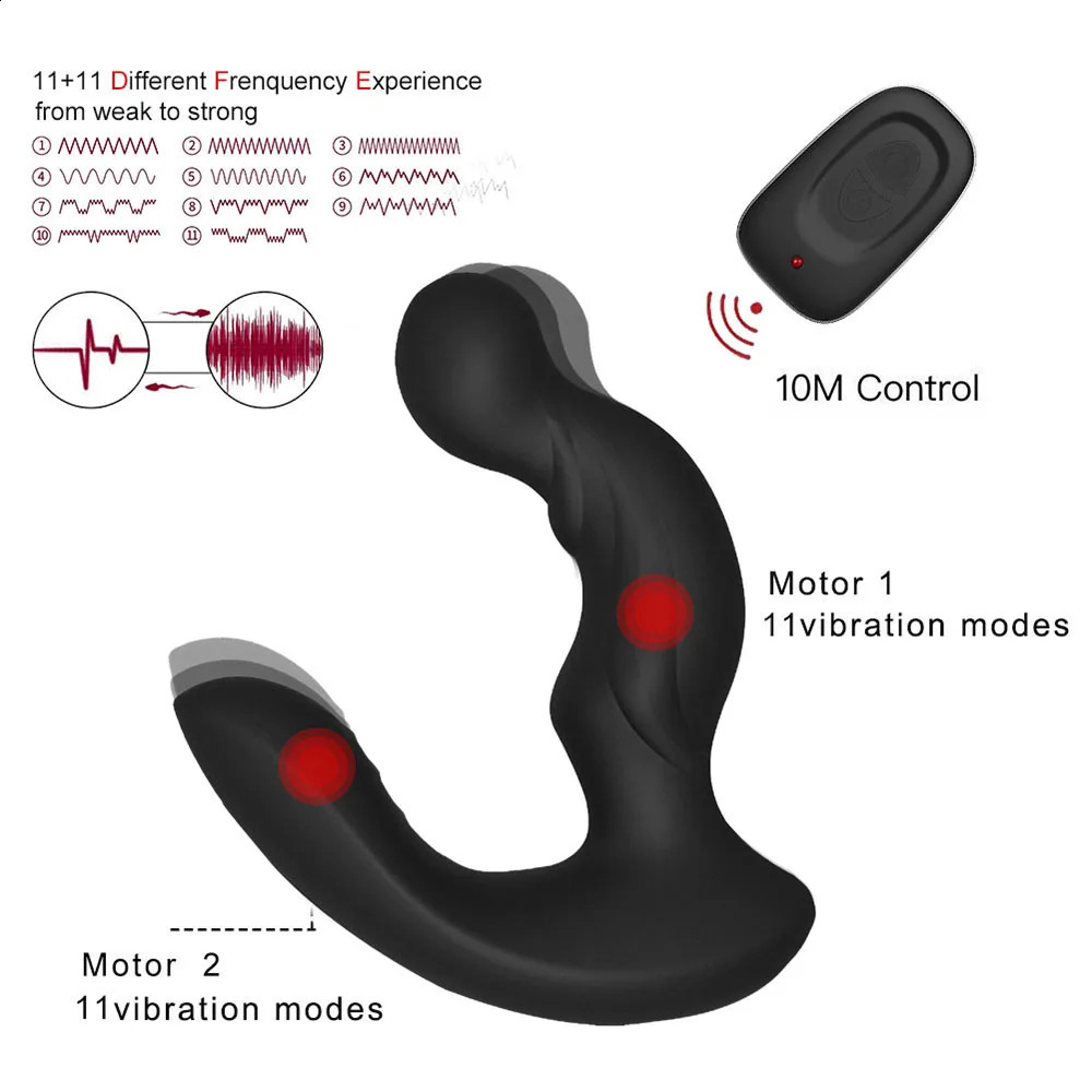 LEVETT Male Prostate Massager Vibrator For Men Women Vibrating Anal Plug Adult Sex Toys Wireless Toy Butt 240117