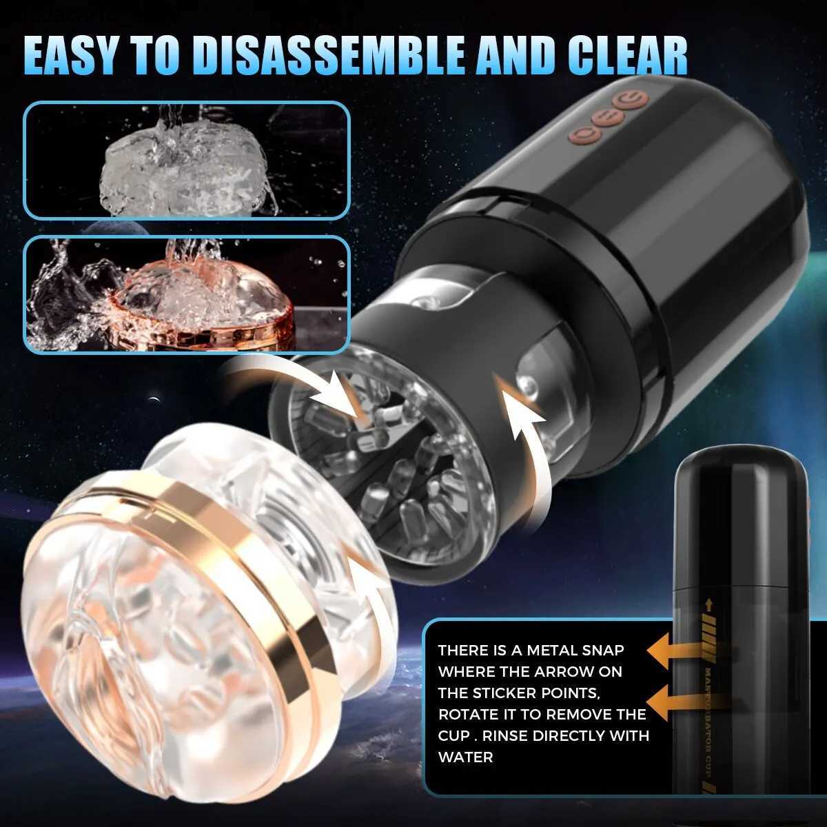 Other Health Beauty Items Automatic Male Masturbators Cup Thrusting Rotating Vibration Hands Free Pocket Pussy Stroker 3D Realistic Sleeve Adult z2502