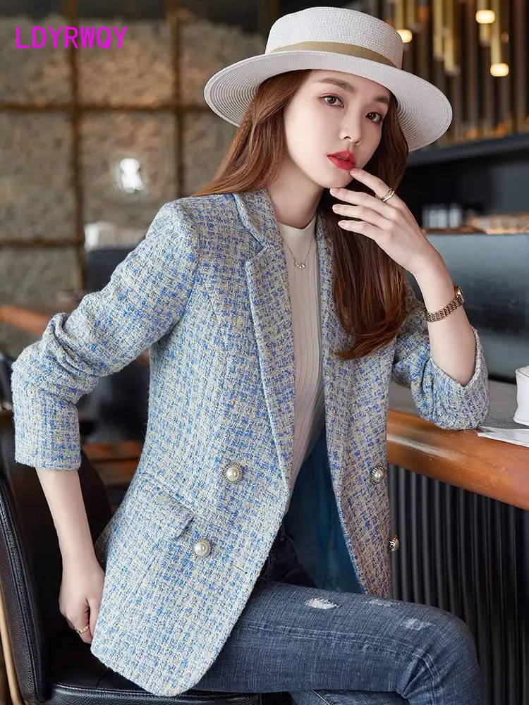 french tweed blazer womens spring suit blazers 240116