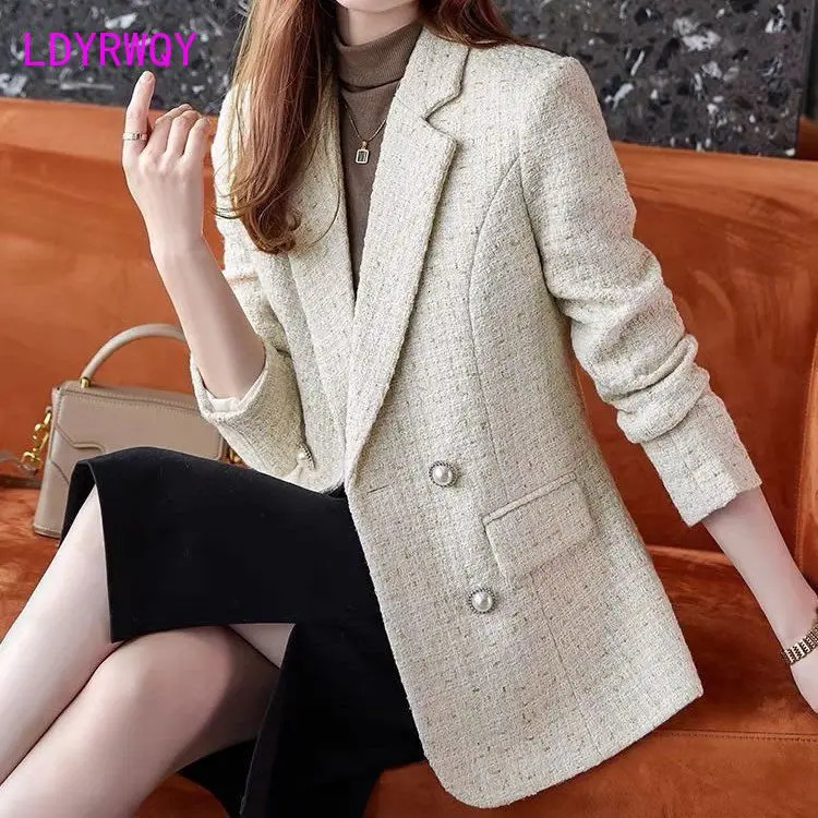 french tweed blazer womens spring suit blazers 240116