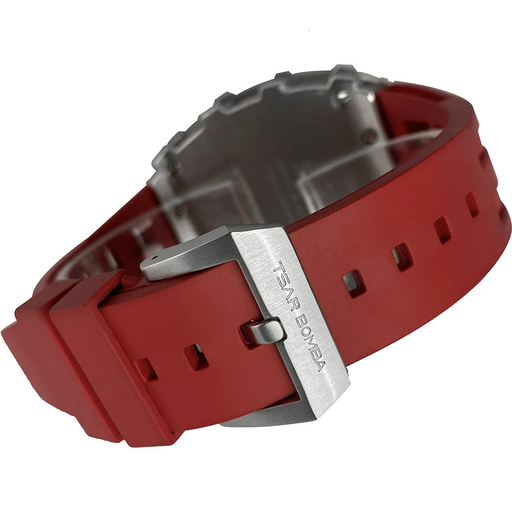 TSAR BOMBA SiliconeFKM Rubber Strap Watch Suitable for TB8204TB8206TB8207TB8208TB8209 240116