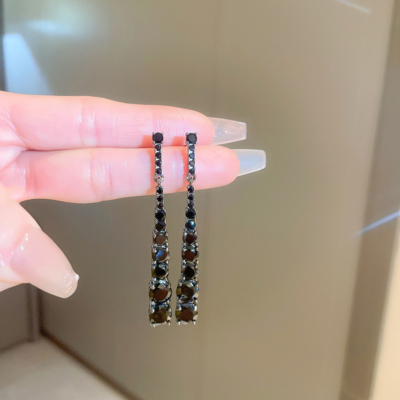 White Cross Dangle Earrings in South American Style and a Sterg Sier