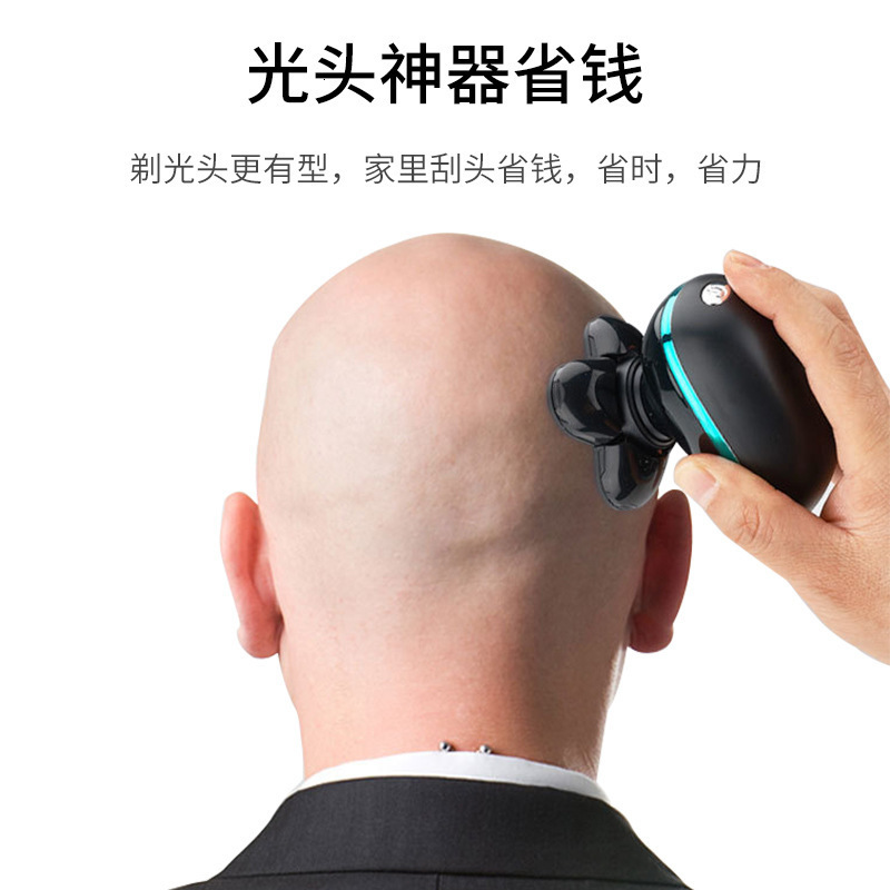 Electric Shavers 5 In 1 4D Mens Rechargeable Bald Head Shaver 5 Floating Heads Beard Nose Ear Hair Trimmer Razor Clipper Brush 230328