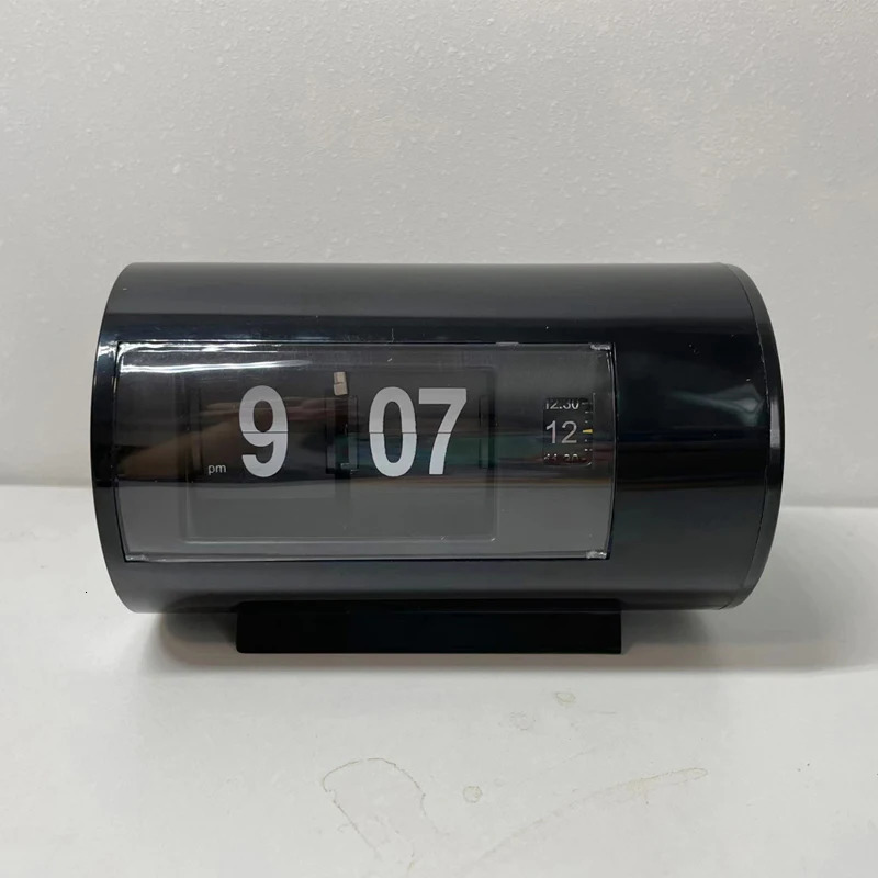 Retro Table Clock Auto Flip Clock 12 Hours AM/ PM Format Display Timepiece Desk Clock Flip Page Turning Clocks 240116