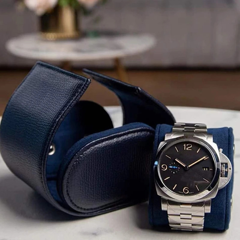 123 Slots Watch Roll Travel Portable Vintage Leather Display Watch Storage Box with Slid in Out Watch Organizer Drop 240117