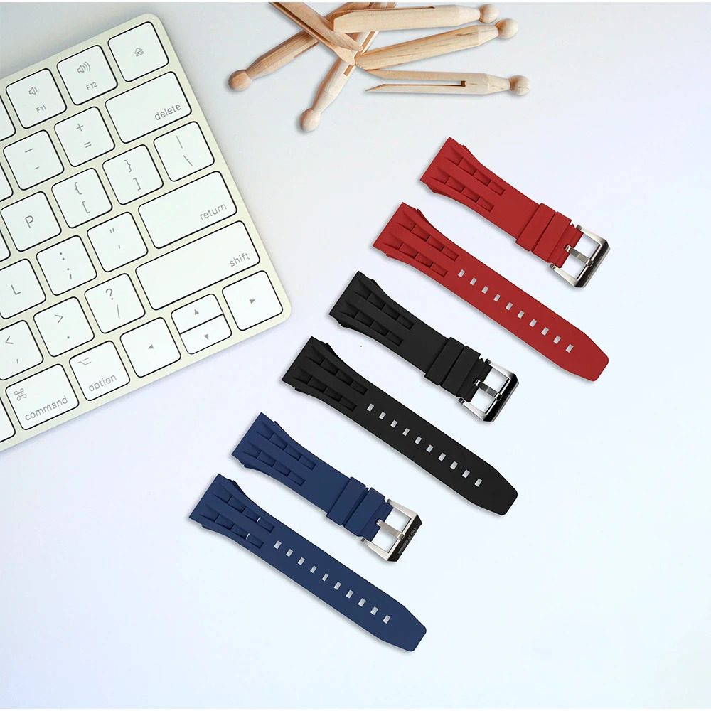 TSAR BOMBA SiliconeFKM Rubber Strap Watch Suitable for TB8204TB8206TB8207TB8208TB8209 240116