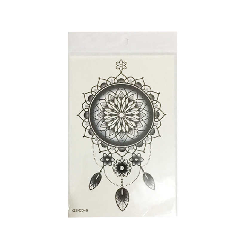 Makeup tattoo stickers Geisha with mechanical arms, flower dan carp skull, personalized arm