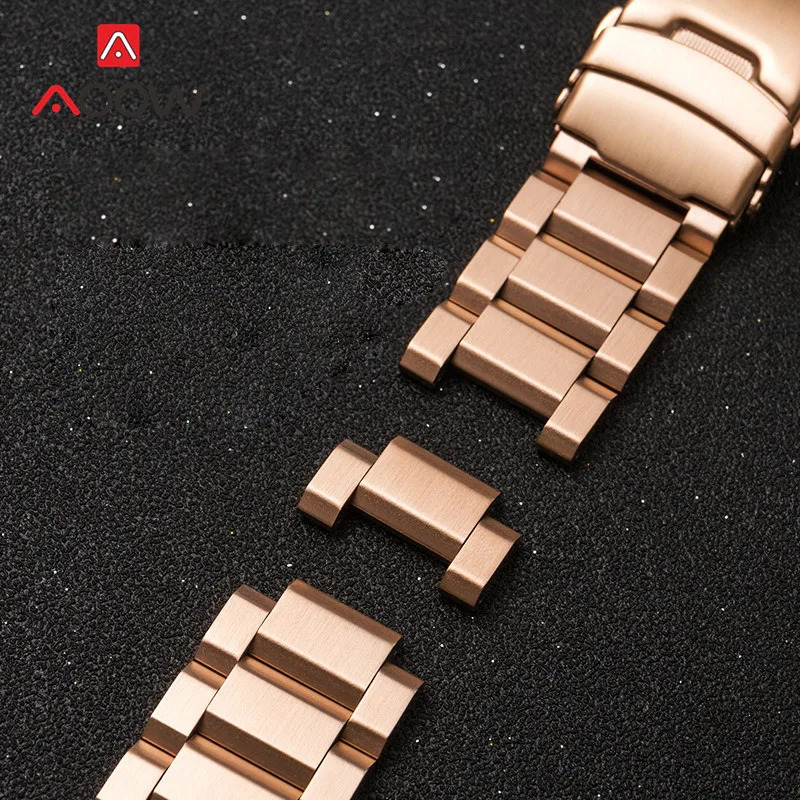 18 19 20 21 22mm 23mm 24mm 25mm Solid Stainless Steel Strap Watchband Metal Folding Buckle Replacement Band Watch Accessories 240116