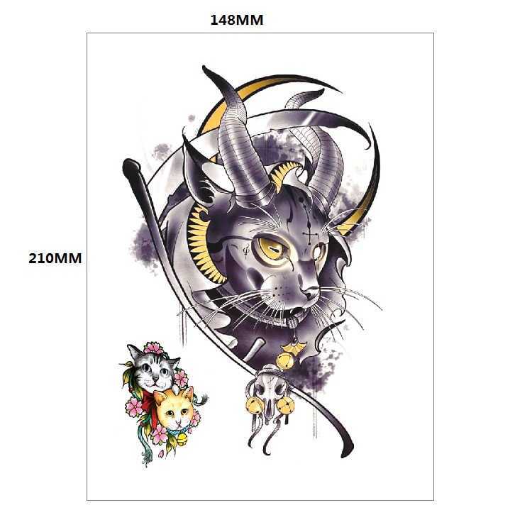 Beauty Punk Style Set with Simulated Tattoo Colorful Pattern Flower Arm Water Transfer Printing Waterproof Sticker