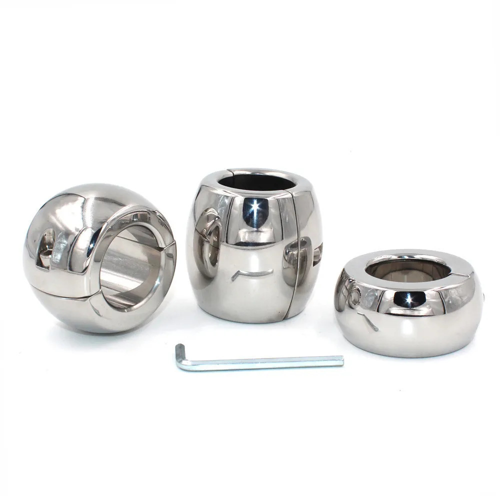 Metal Scrotum Pendant Ball Stretchers Testis Weight Penis Restraint Stainless Steel BDSM Cock Lock Ring Bondage 240117