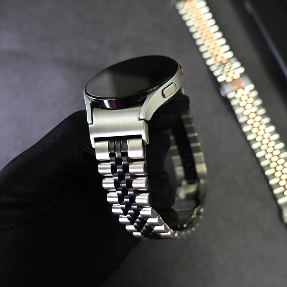 No Gaps Stainless Steel Quick Fit Strap For Galaxy Watch 6 Classic 43mm 47mm 654 40mm 44mm 5Pro 45mm Curved End Band 240116