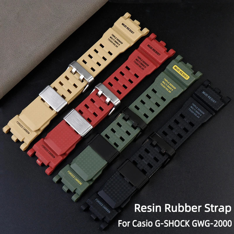 Watch Accessories For Casio GSHOCK GWG2000 Series Mudmaster Replacement Rubber Strap Men Sports Waterproof Resin Bracelet 240116