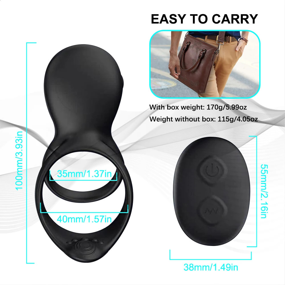 Vibrating Penis Ring for Couple Vibrator Clitoris Stimulation Sex Toys Men Wireless Remote Control Cock Adult Products 240117