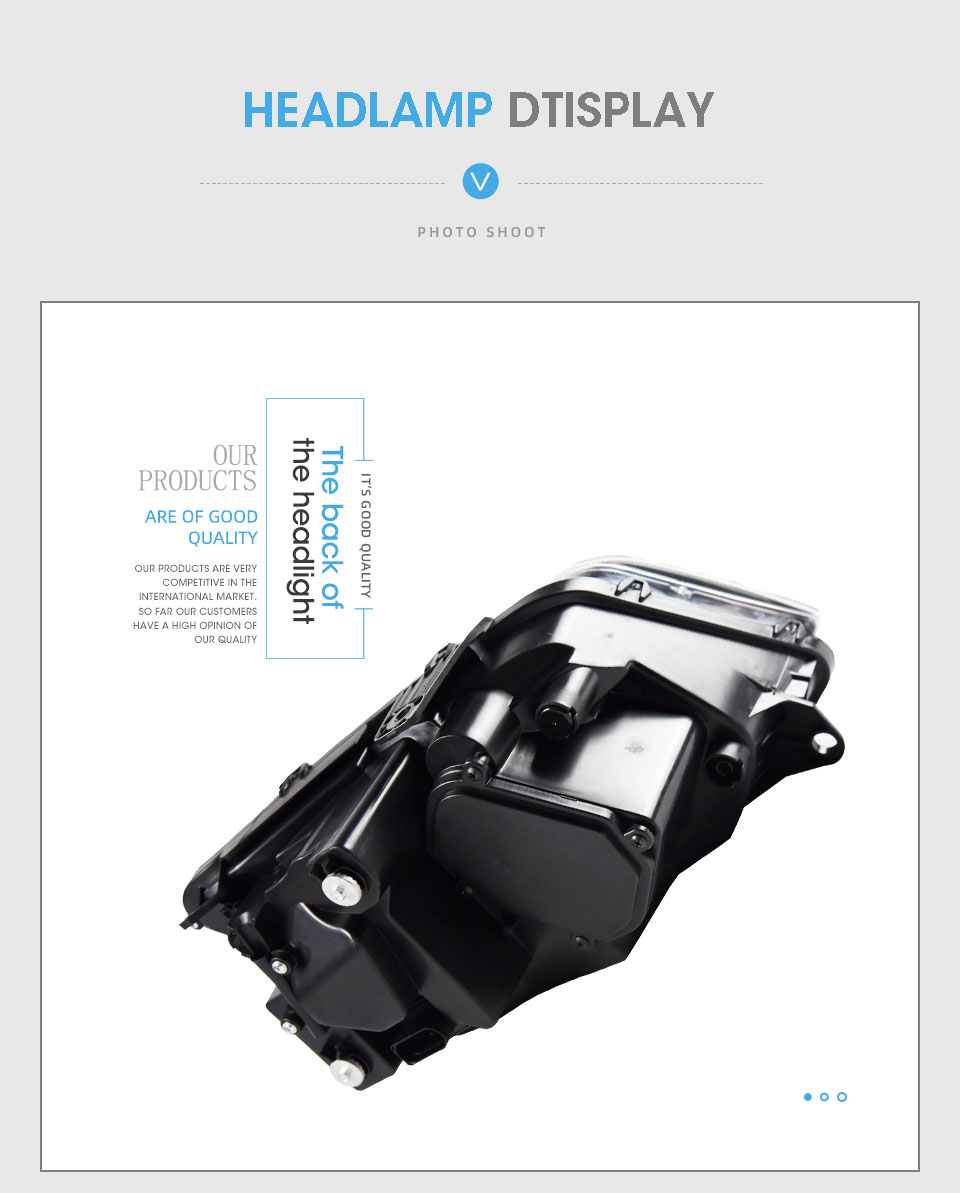 LED Daytime Running Head Light for VW Amarok Car Headlight 2008-2020 Turn Signal High Beam Lamp Lens