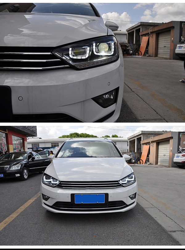 Car Headlight for VW Sportsvan LED Daytime Running Head Light 2-16-2020 Turn Signal Dual Beam Lens