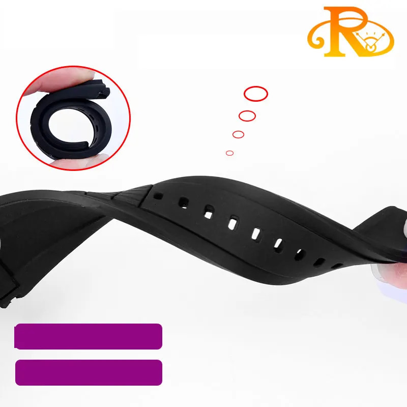 26mm Black SilICONe Strap For VELATURASRH 006 013 SPC007J1 SNAE17 mens Sports rubber watchband Watch accessories 240116