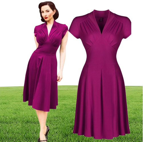 Women039s Vintage Style Vintage 1940s Shirtwaist Trumpet Evening Dress Dress Swing Skater Prom Dress