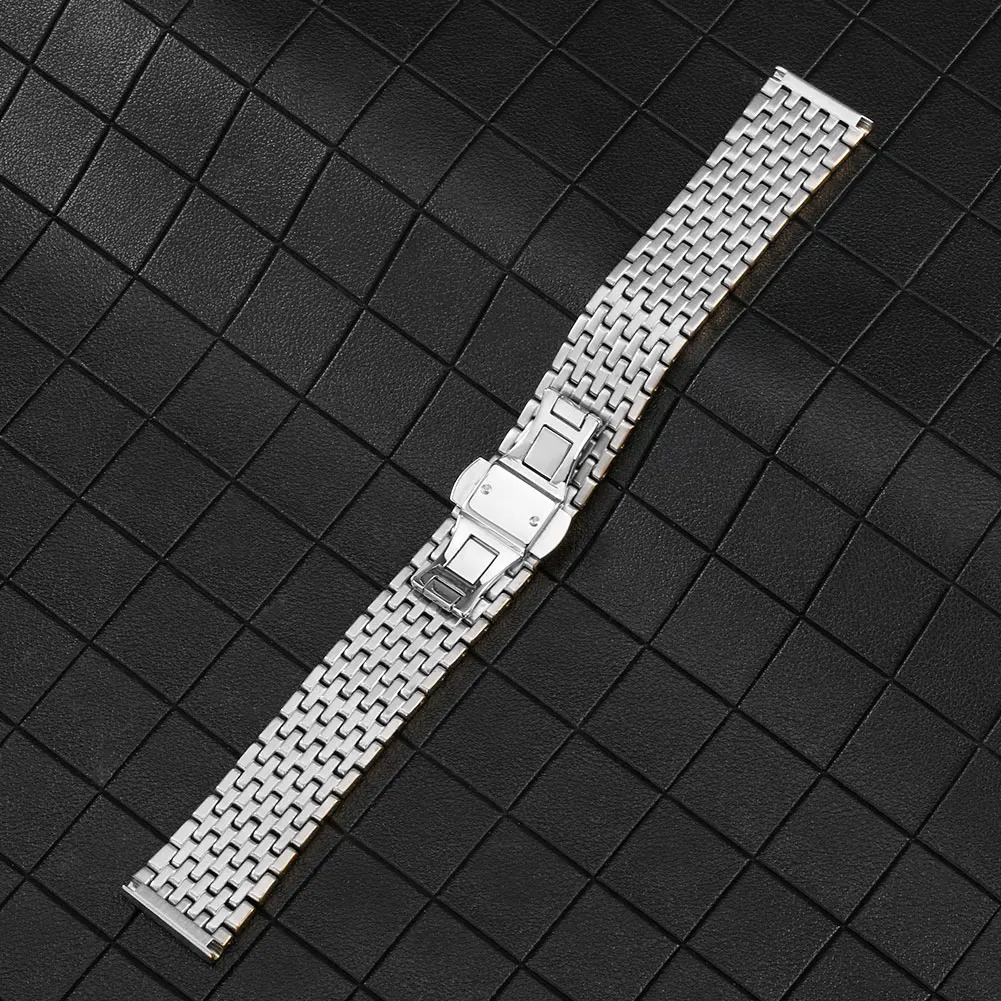 SilverGoldRose Gold Stainless Steel Watchbands for Men 20mm 22mm Watch Straps Women Clock Replacement Bracelet Band 240116