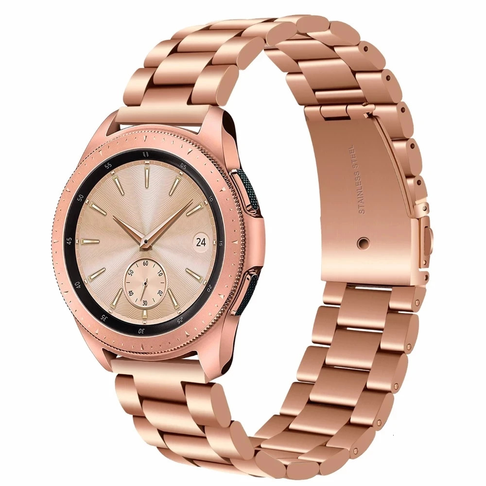 Metal StrapProtective Case for Galaxy Watch 42mm 46mm SMR800 SMR810 Rose Gold Strap Band 240116
