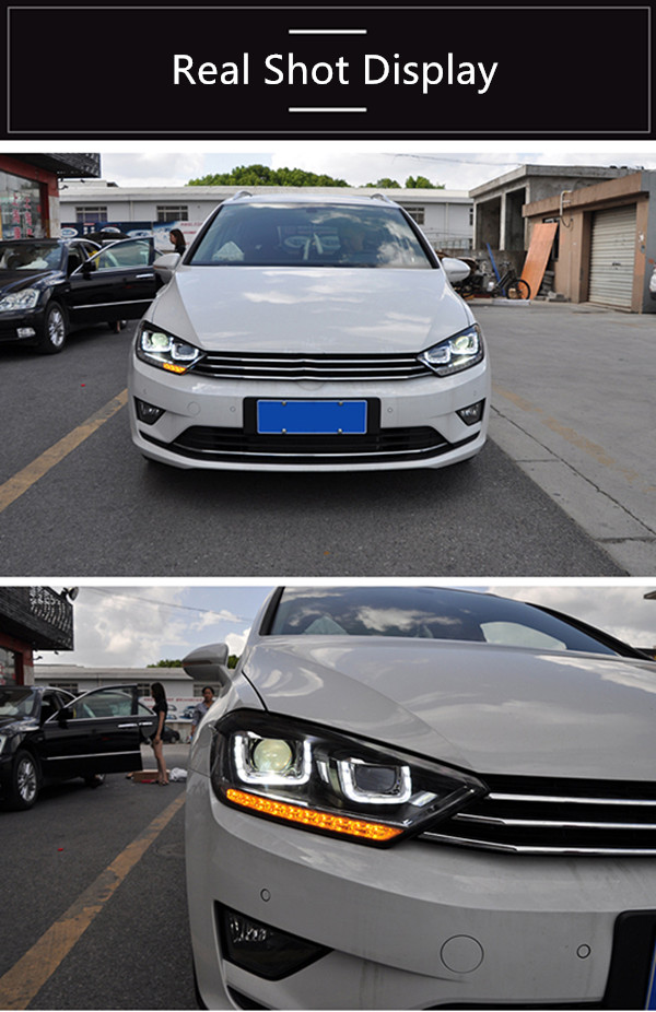 Car Headlight for VW Sportsvan LED Daytime Running Head Light 2-16-2020 Turn Signal Dual Beam Lens