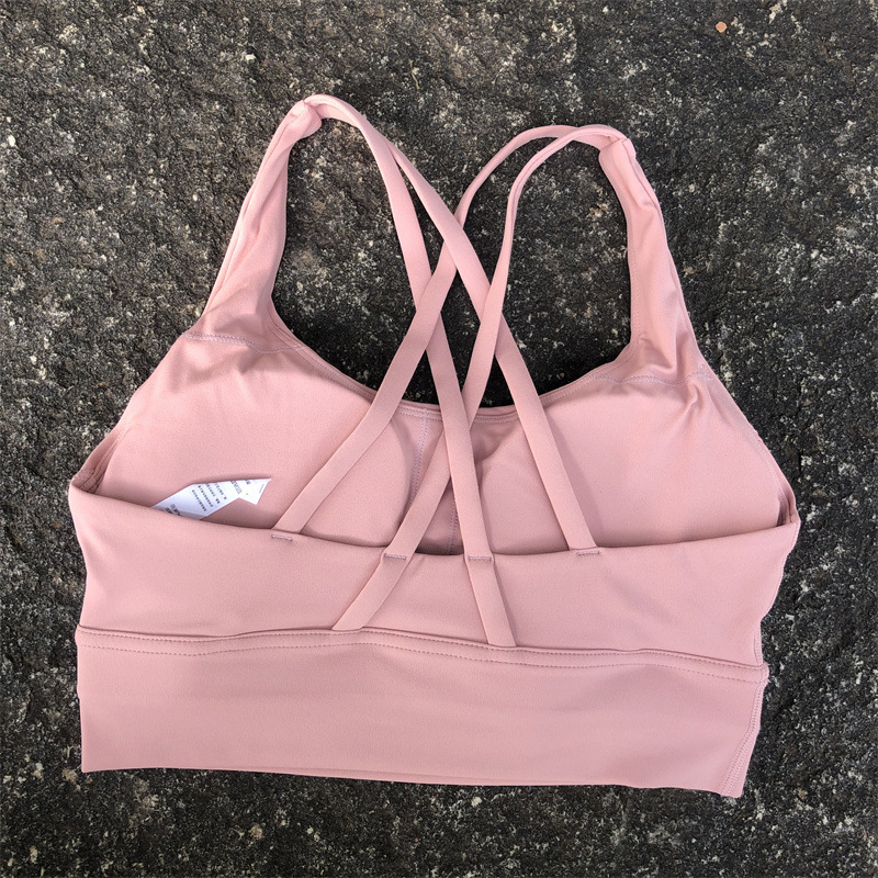 Women Cross Strap Shockproof Beautiful Back Clothing Breathable Quick Dry Yoga Bra Fiess Sports Underwear Workout Gym Tank Tops Running Casual Brassie