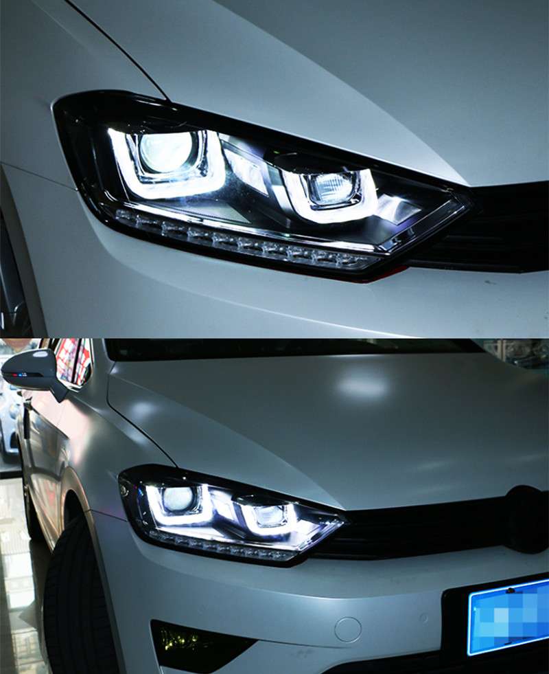 Car Headlight for VW Sportsvan LED Daytime Running Head Light 2-16-2020 Turn Signal Dual Beam Lens