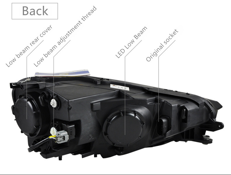 Car Headlight for VW Sportsvan LED Daytime Running Head Light 2-16-2020 Turn Signal Dual Beam Lens