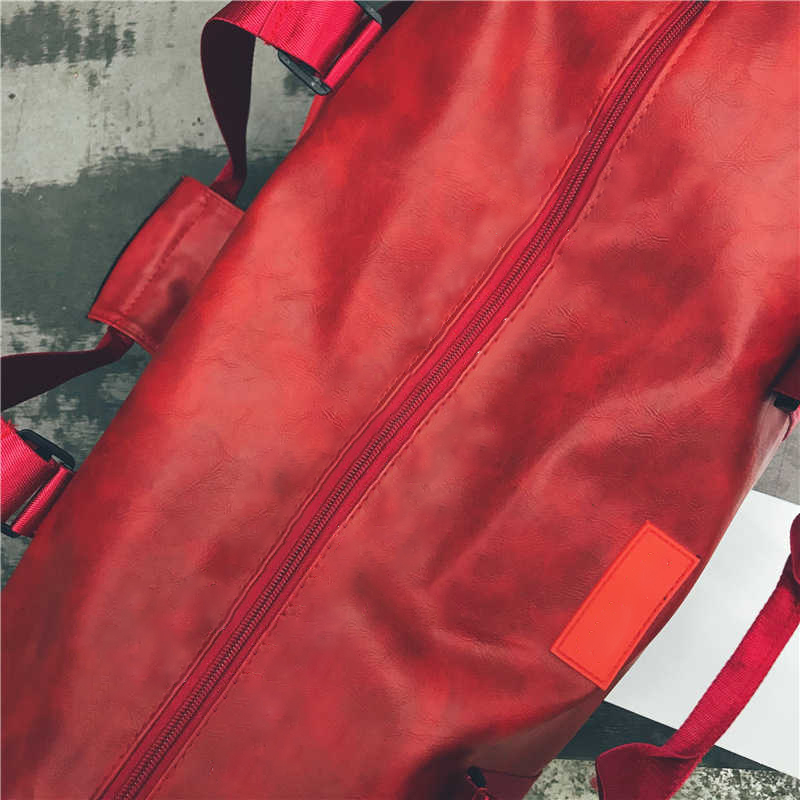 Duffle Bags New Portable Letter Business Travel Bag Pu Men s and Women s Sports Fitness Short Distance Light Storage Luggage 230406