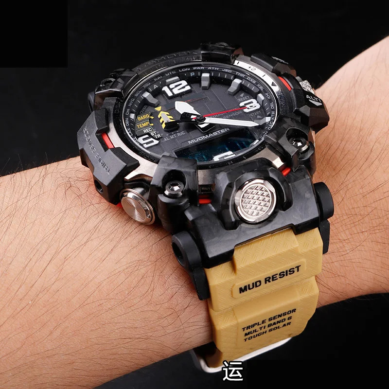 Watch Accessories For Casio GSHOCK GWG2000 Series Mudmaster Replacement Rubber Strap Men Sports Waterproof Resin Bracelet 240116