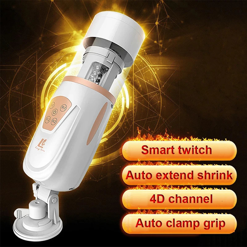 Automatic Air Bag Masturbator Cup Male Telescopic Masturbation Sucking Sex Machine Pussy Vagina Anal Blowjob Toys For Men 240117