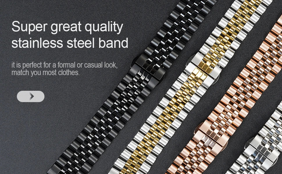 No Gaps Stainless Steel Quick Fit Strap For Galaxy Watch 6 Classic 43mm 47mm 654 40mm 44mm 5Pro 45mm Curved End Band 240116