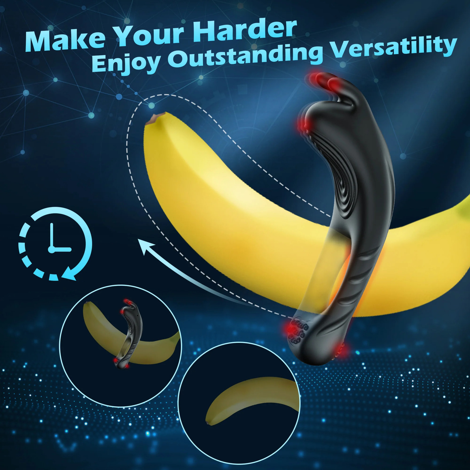 Vibrator Cock Ring APP Remote Wireless Control Rabbit Vibrating for Men Penis Delay Ejaculation Rings Sex Toys Couple Adult 240117