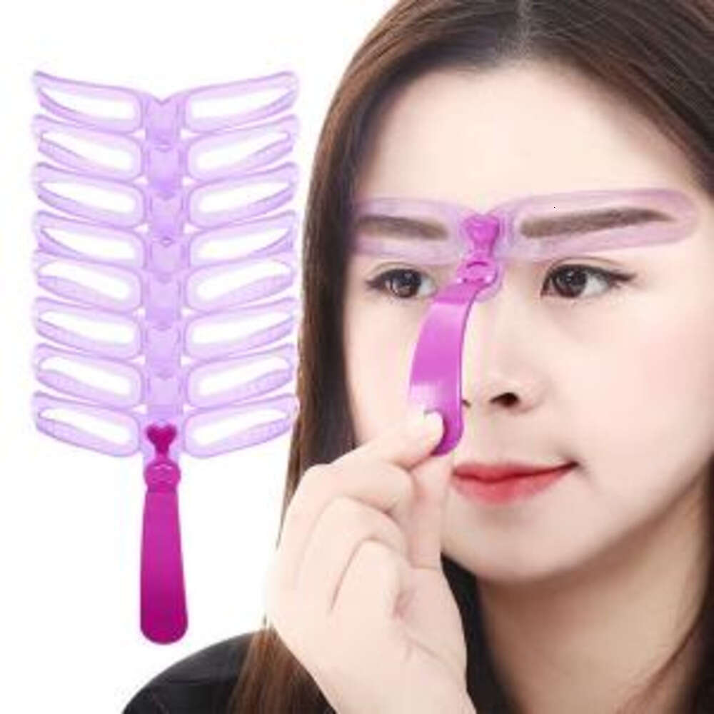 Eyebrow Stencils Shaping Grooming Eye Brow Make Up Model Template Reusable Eyebrow Shaper Defining Stencils Makeup Tools 8pcs/set Plantillas Para Ceja