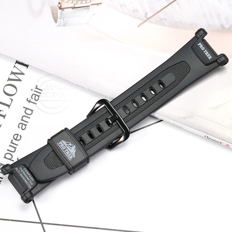 Rubber Strap Suitable For Casio Protrek PRG240 PRG40 PAG40 Pathfinder Series Mens Waterproof Band Resin Watch Accessories 240116