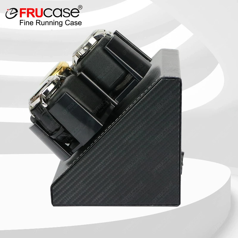 FRUCASE PU Watch Winder for automatic watches automatic winder for 3 watches 240117
