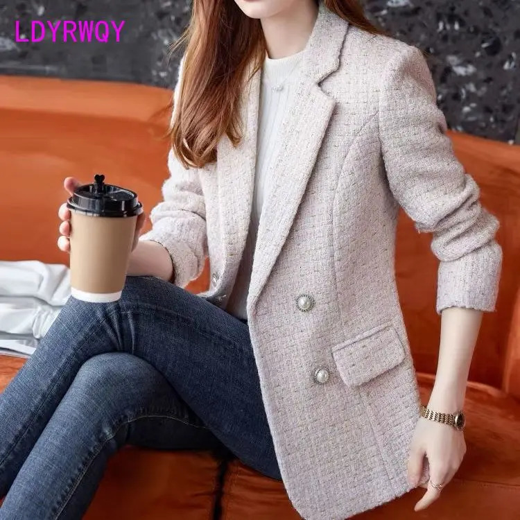 french tweed blazer womens spring suit blazers 240116