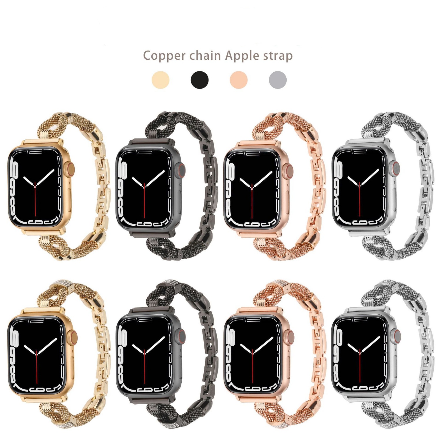 Fashion diamond Bracelet Stainless Steel band for apple watch S10 46mm series Ultra 49mm 2 42mm 38mm Lady strap iwatch 9 8 7 6 SE 5 4 40mm 44mm 41mm 4