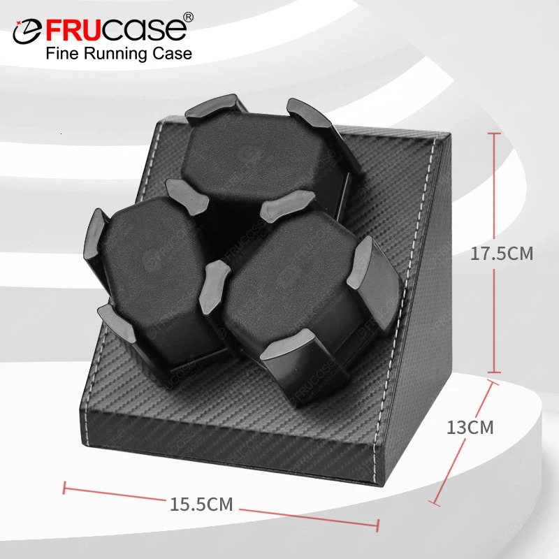 FRUCASE PU Watch Winder for automatic watches automatic winder for 3 watches 240117