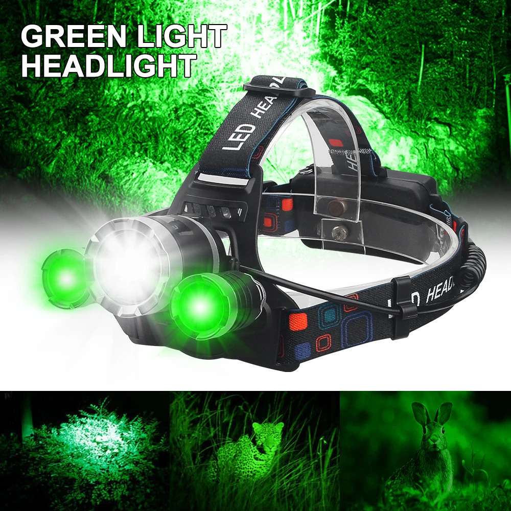 VASTFIRE RGB LED Headlamp White Zoomable Fishing Headlight GreenUV 395NM Ultraviolet Head Torch RedBlue Hunting Flashlight 240117 - view 6