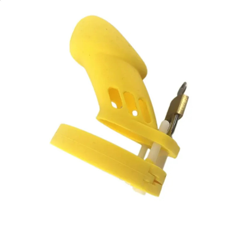 Yellow Silicone Chastity Device CB6000S CB6000 Male Cock Cage Penis Sleeve Ring with 5 Sex Product G727 240117